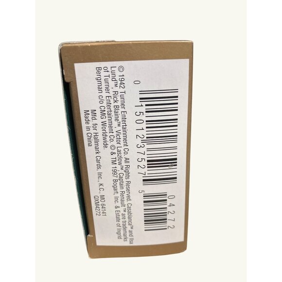 Hallmark Casablanca Ornament Set Of 3 Humphrey Bogart Ingrid Bergman Characters - Picture 6 of 11